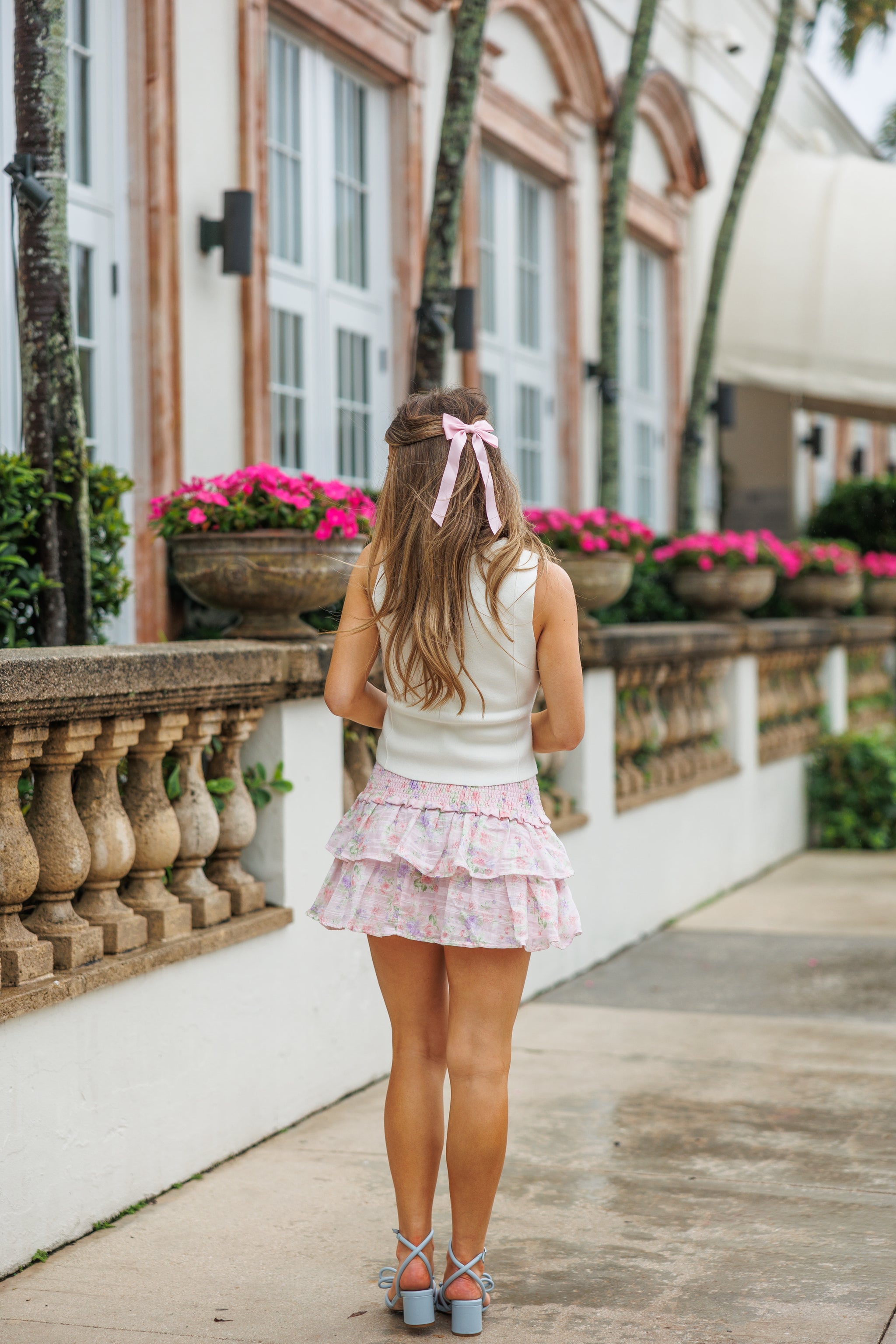 Pink Garden Ruffle Mini Skirt – AVE+LIV