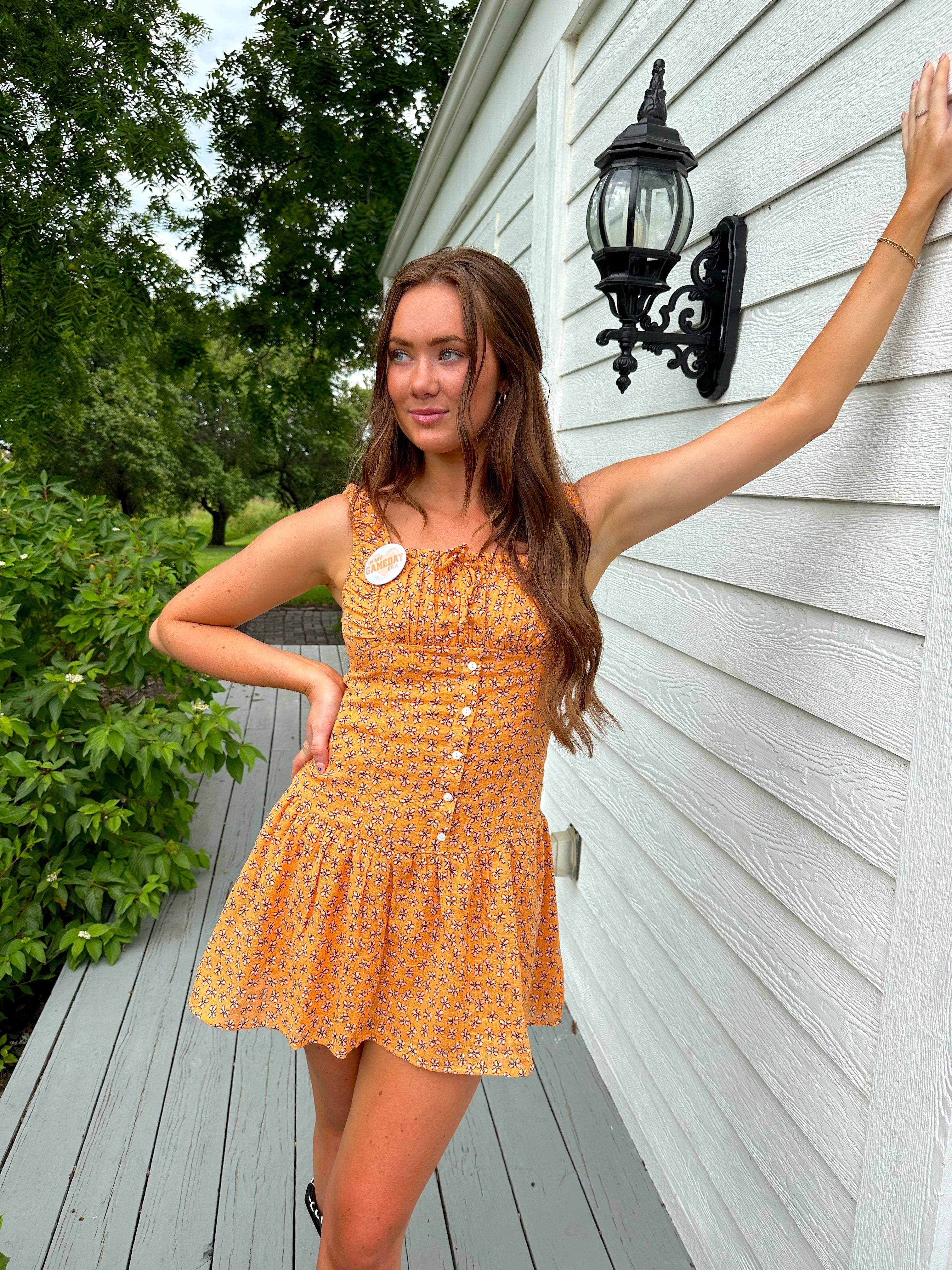 fit and flare floral mini dress Beaux Fit and Flare Floral Mini Dress L